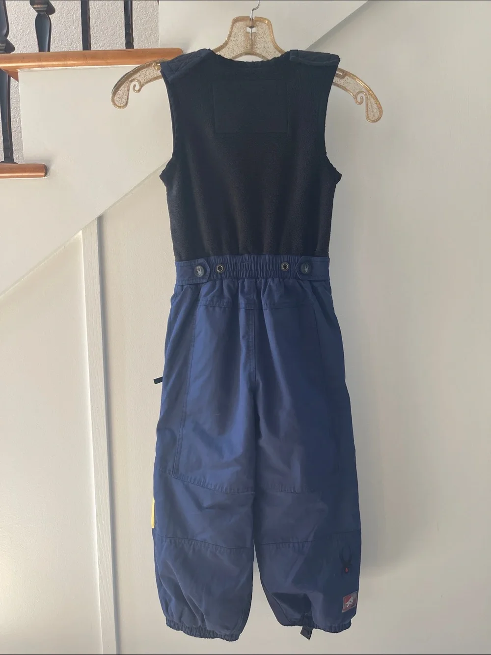 Spyder Kids Vintage 1990’s Tommy Moe Navy Blue/Yellow Two-Piece Ski Set Size 5